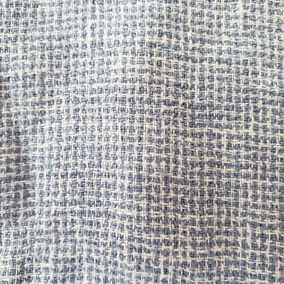 Faherty Hana Shirt Dress Size XS Blue Basket Weave 100% Linen Short Sleeve - Picture 9 of 13